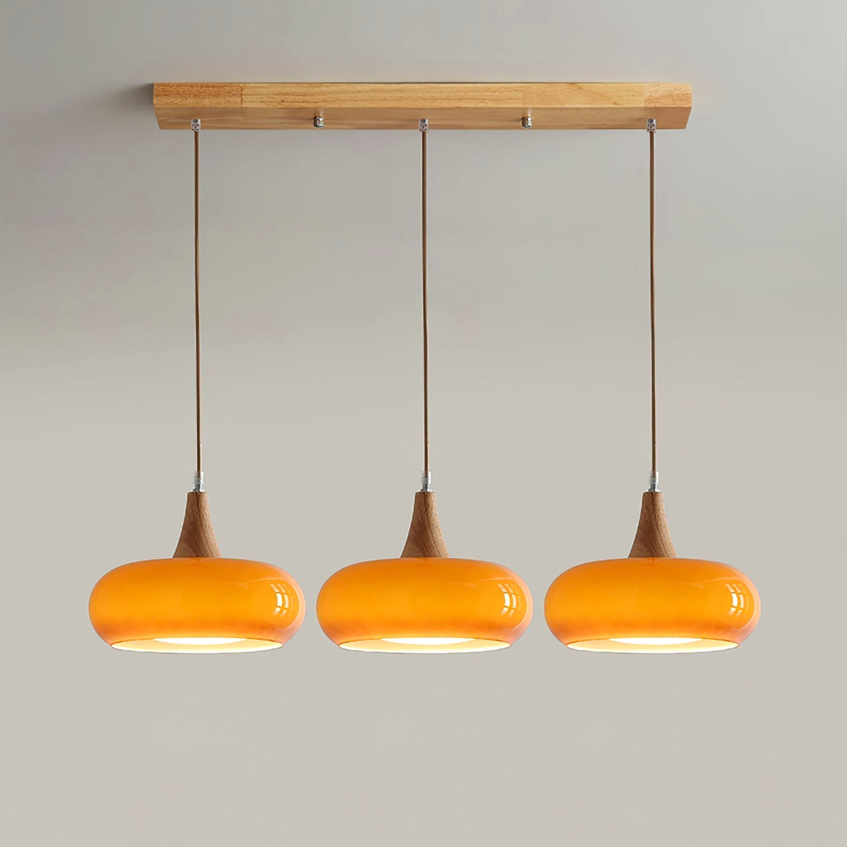 Suspension Bois 1/2/3 Lampes