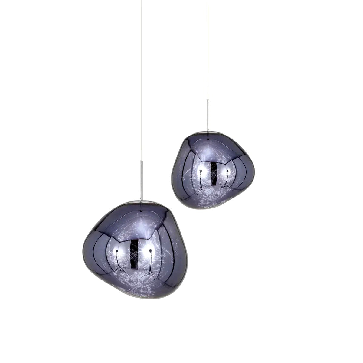 Suspension Moderne en Verre Coloré Irregulier