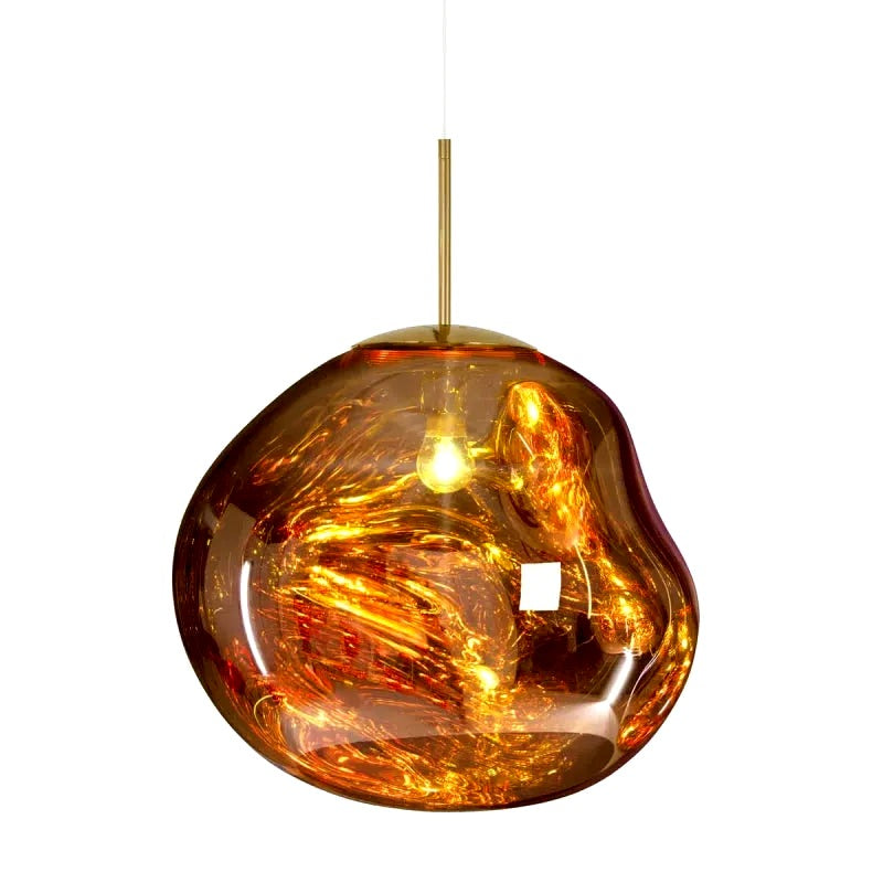 Suspension Moderne en Verre Coloré Irregulier
