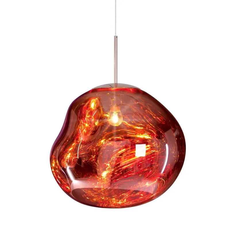 Suspension Moderne en Verre Coloré Irregulier
