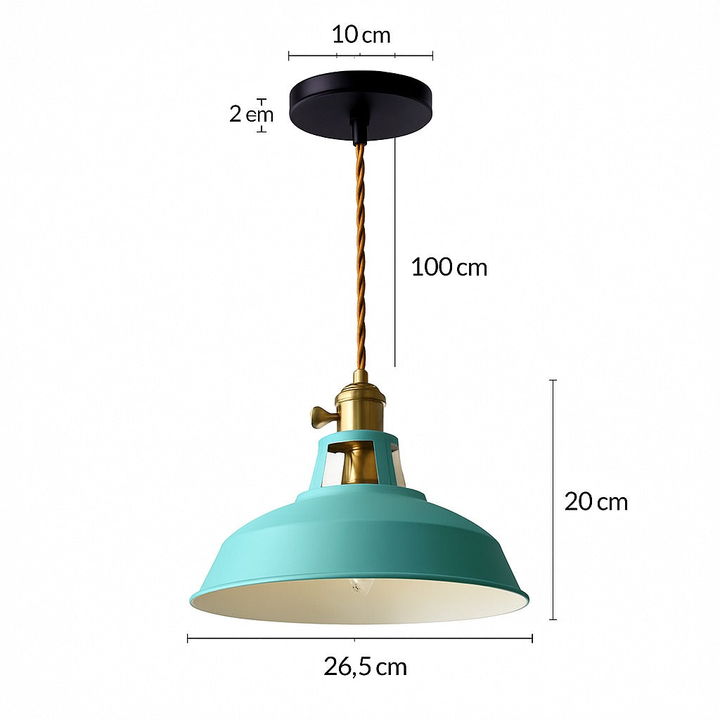 Suspension LED en Métal Coloré