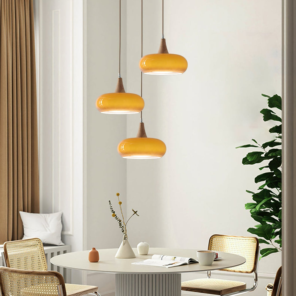 Suspension Bois 1/2/3 Lampes