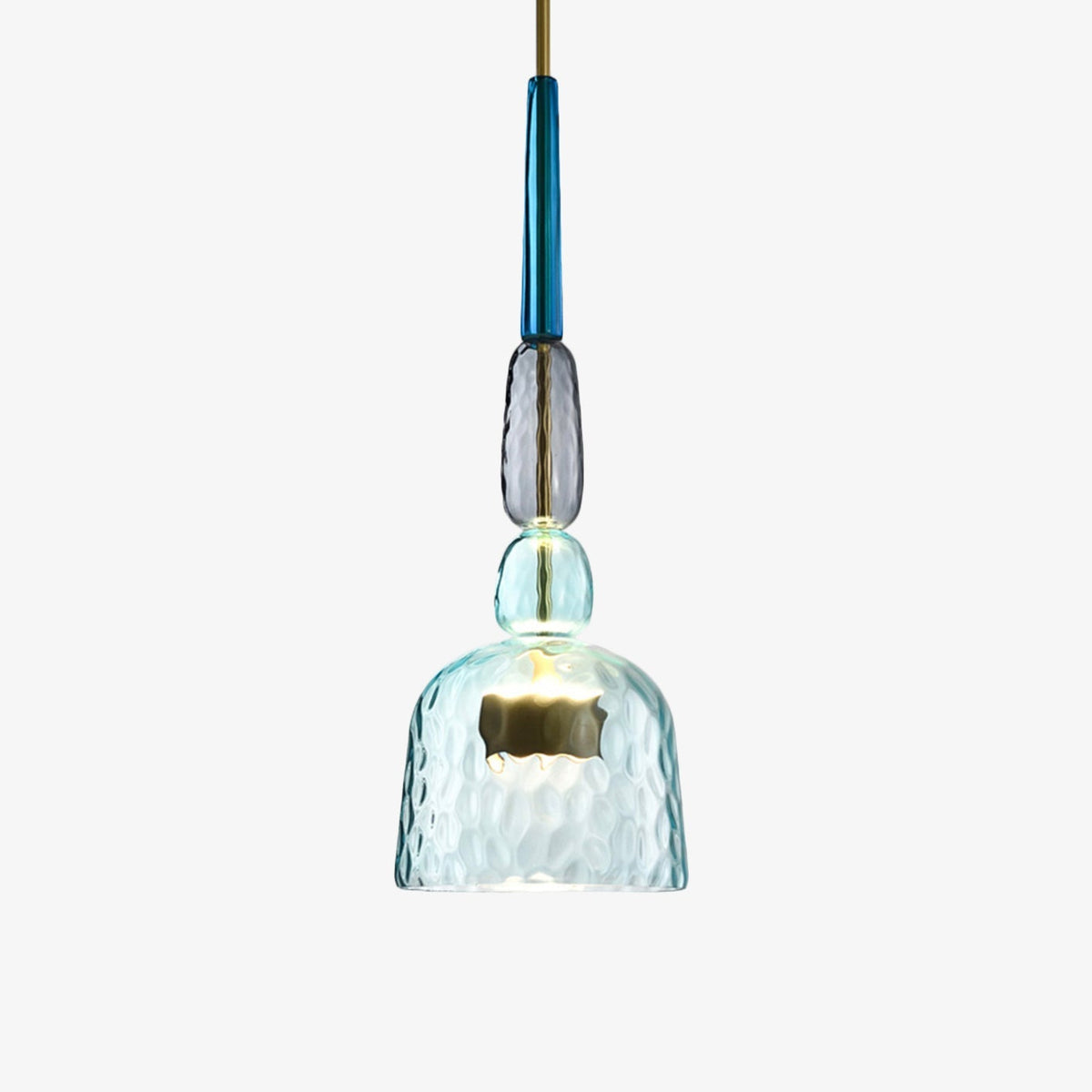 Suspension Design à LED en Verre Coloré