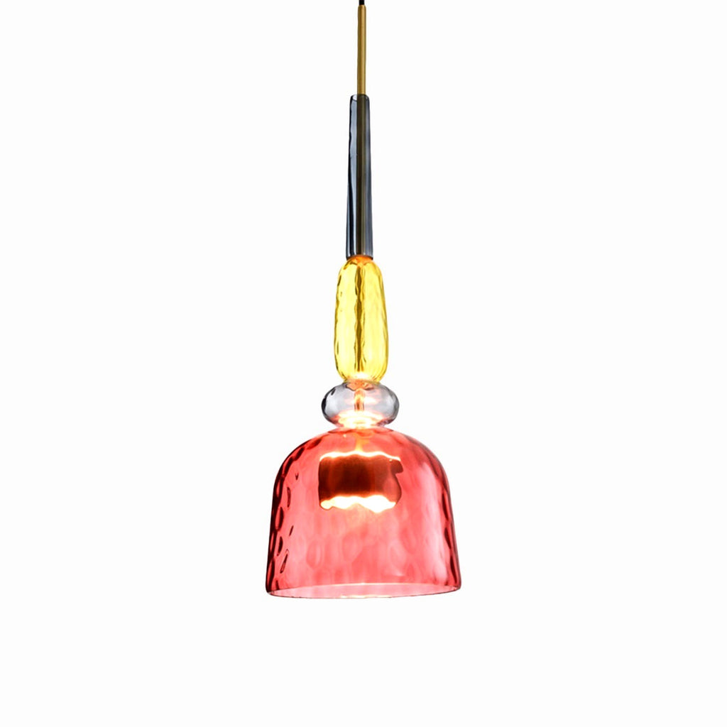 Suspension Design à LED en Verre Coloré
