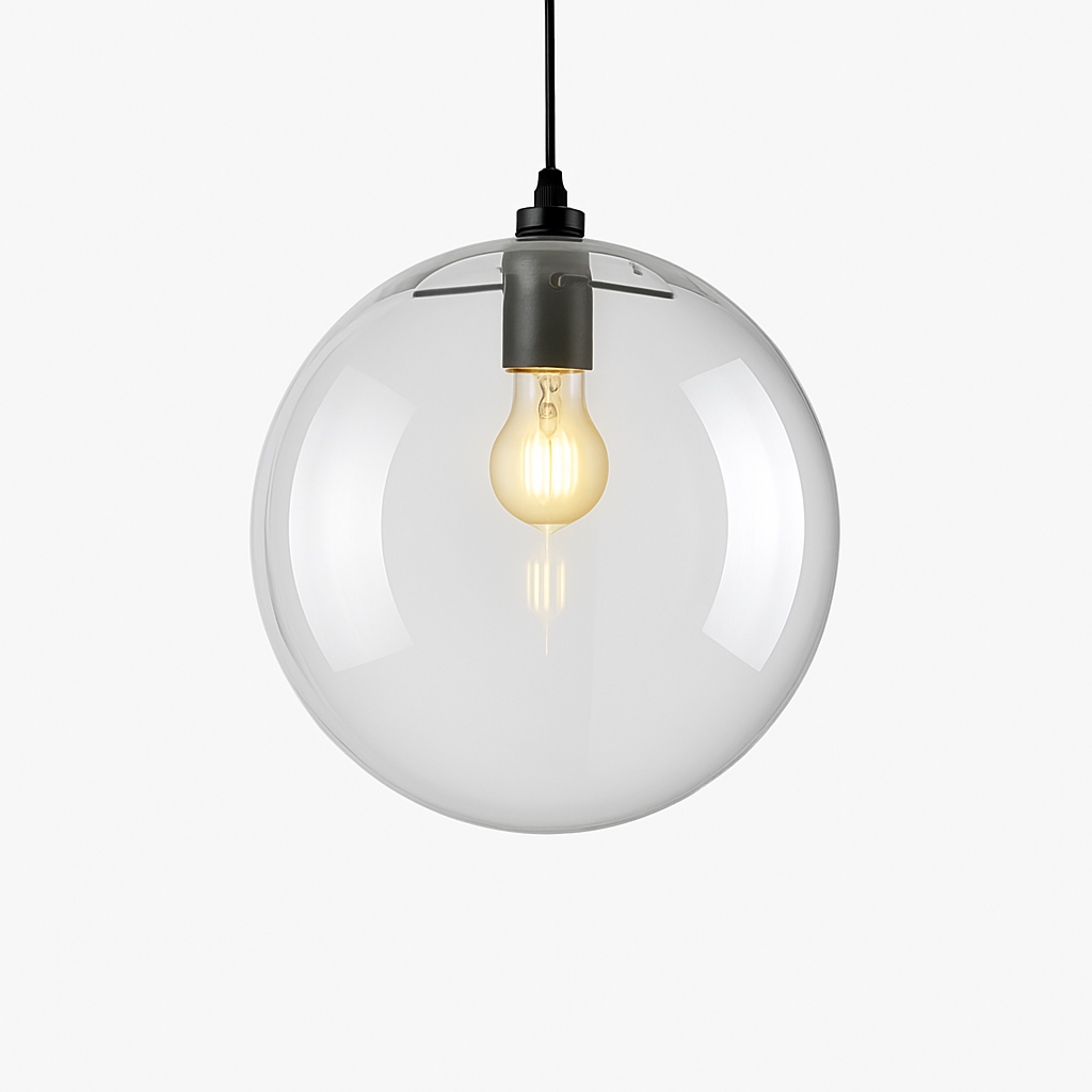 Suspension Design Boule en Verre à LED Rose doré ou Noire