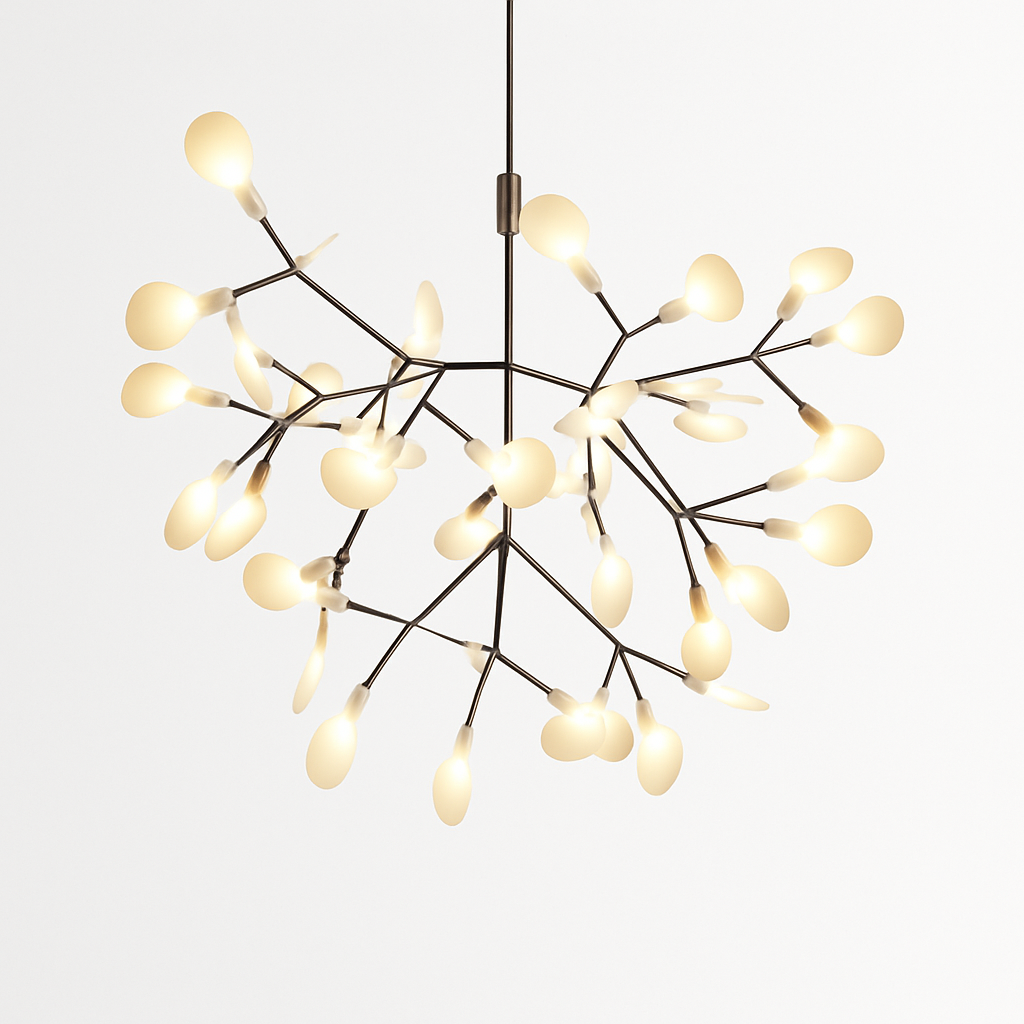 Suspension Design Moderne LED Arbre Couleur Cuivré ou Noir