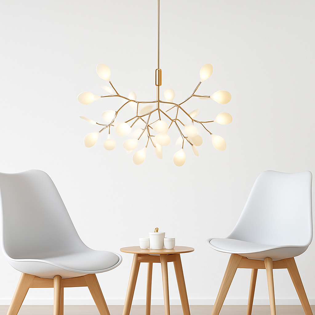 Suspension Design Moderne LED Arbre Couleur Cuivré ou Noir