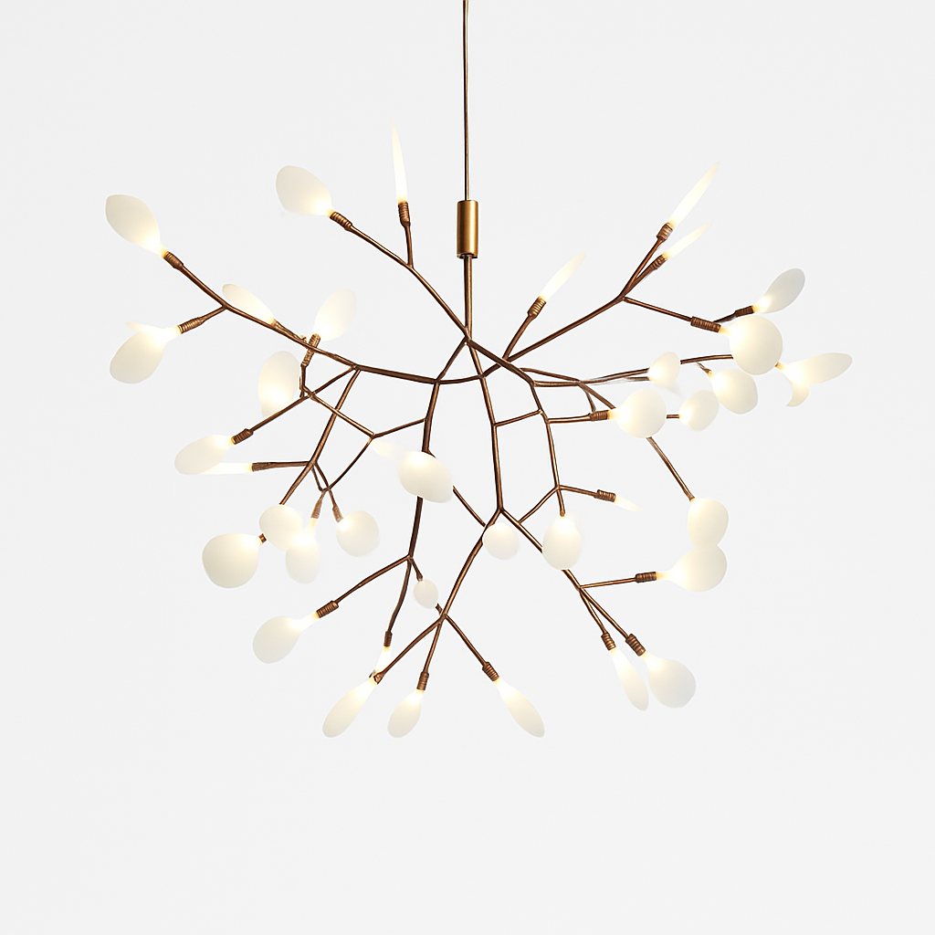Suspension Design Moderne LED Arbre Couleur Cuivré ou Noir