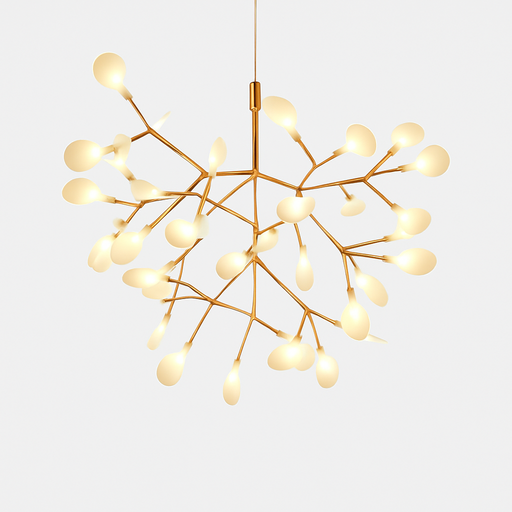 Suspension Design Moderne LED Arbre Couleur Cuivré ou Noir
