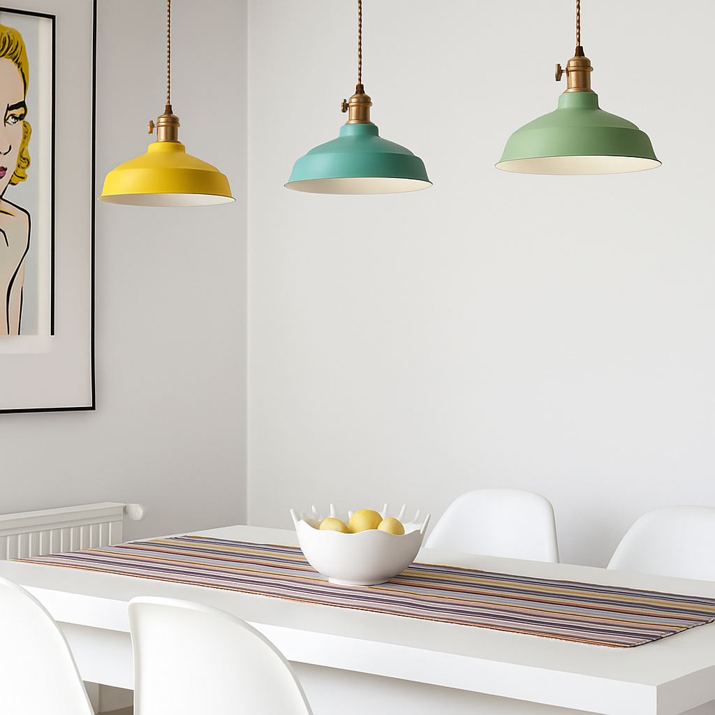 Suspension LED en Métal Coloré